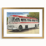 Vintage Lincoln Limited Bus Poster - Retro Travel Art