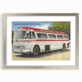 Vintage Lincoln Limited Bus Poster - Retro Travel Art