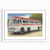 Vintage Lincoln Limited Bus Poster - Retro Travel Art