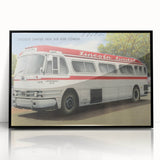 Vintage Lincoln Limited Bus Poster - Retro Travel Art