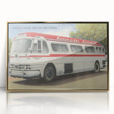 Vintage Lincoln Limited Bus Poster - Retro Travel Art
