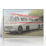 Vintage Lincoln Limited Bus Poster - Retro Travel Art