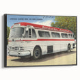 Vintage Lincoln Limited Bus Poster - Retro Travel Art