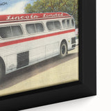 Vintage Lincoln Limited Bus Poster - Retro Travel Art