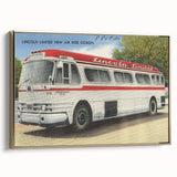 Vintage Lincoln Limited Bus Poster - Retro Travel Art