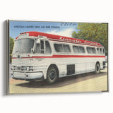 Vintage Lincoln Limited Bus Poster - Retro Travel Art
