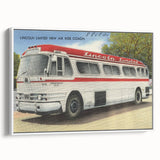 Vintage Lincoln Limited Bus Poster - Retro Travel Art
