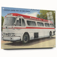 Vintage Lincoln Limited Bus Poster - Retro Travel Art
