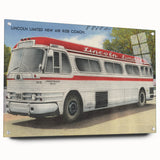 Vintage Lincoln Limited Bus Poster - Retro Travel Art