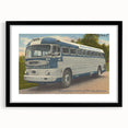 Vintage Raritan Valley Bus Poster - Retro Travel Service Art