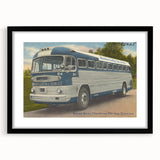 Vintage Raritan Valley Bus Poster - Retro Travel Service Art