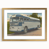 Vintage Raritan Valley Bus Poster - Retro Travel Service Art