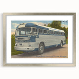 Vintage Raritan Valley Bus Poster - Retro Travel Service Art