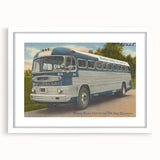Vintage Raritan Valley Bus Poster - Retro Travel Service Art