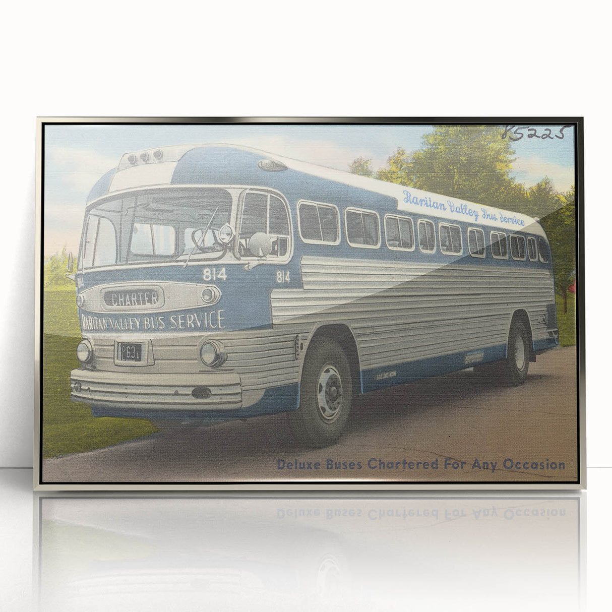 Vintage Raritan Valley Bus Poster - Retro Travel Service Art