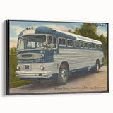 Vintage Raritan Valley Bus Poster - Retro Travel Service Art