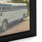 Vintage Raritan Valley Bus Poster - Retro Travel Service Art