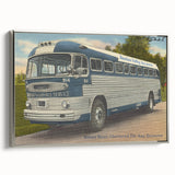 Vintage Raritan Valley Bus Poster - Retro Travel Service Art