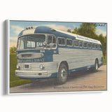 Vintage Raritan Valley Bus Poster - Retro Travel Service Art