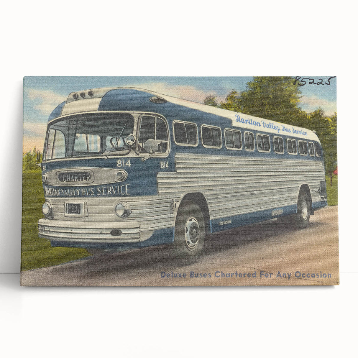 Vintage Raritan Valley Bus Poster - Retro Travel Service Art