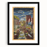 Vintage Travel Poster - Times Square by Night, NYC