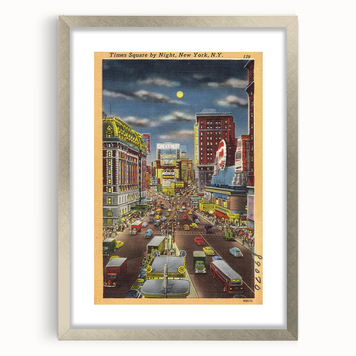 Vintage Travel Poster - Times Square by Night, NYC