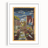 Vintage Travel Poster - Times Square by Night, NYC