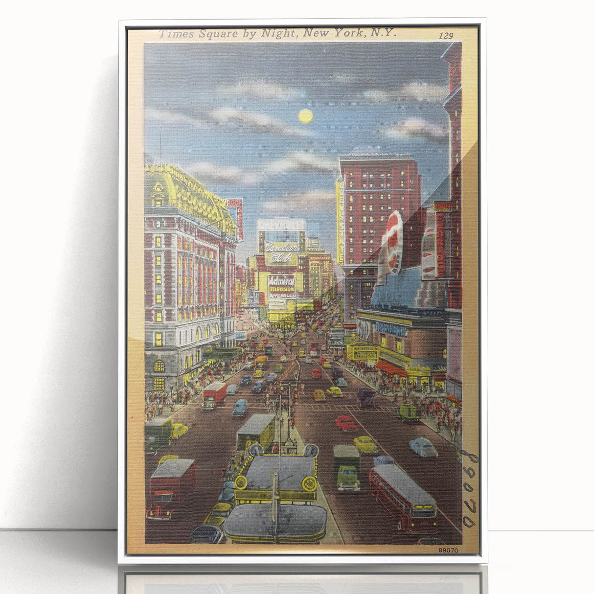 Vintage Travel Poster - Times Square by Night, NYC