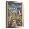 Vintage Travel Poster - Times Square by Night, NYC
