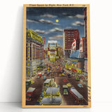 Vintage Travel Poster - Times Square by Night, NYC