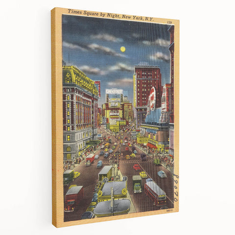 Vintage Travel Poster - Times Square by Night, NYC