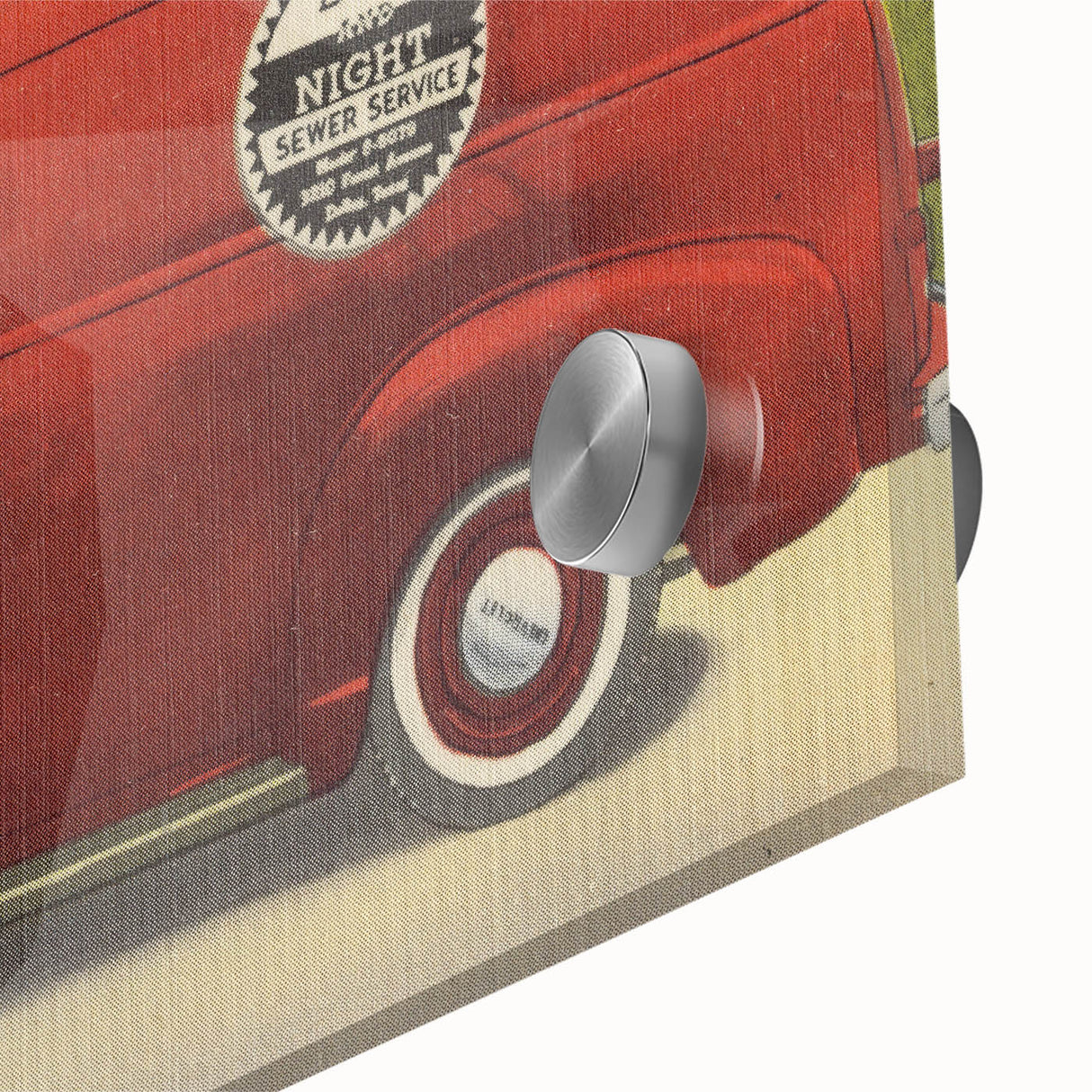 Vintage Day and Night Sewer Service Van Poster - Retro Travel Art