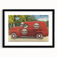 Vintage Day and Night Sewer Service Van Poster - Retro Travel Art