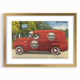 Vintage Day and Night Sewer Service Van Poster - Retro Travel Art