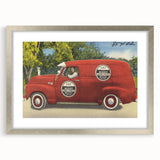 Vintage Day and Night Sewer Service Van Poster - Retro Travel Art