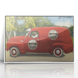 Vintage Day and Night Sewer Service Van Poster - Retro Travel Art