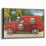 Vintage Day and Night Sewer Service Van Poster - Retro Travel Art