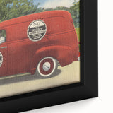 Vintage Day and Night Sewer Service Van Poster - Retro Travel Art