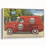 Vintage Day and Night Sewer Service Van Poster - Retro Travel Art