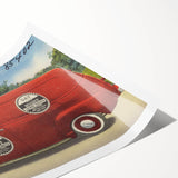 Vintage Day and Night Sewer Service Van Poster - Retro Travel Art