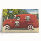 Vintage Day and Night Sewer Service Van Poster - Retro Travel Art