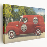 Vintage Day and Night Sewer Service Van Poster - Retro Travel Art