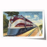 Vintage Atlantic Coast Line Train Poster - Retro "The Champion" Art