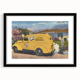 Vintage H.T. Kitchens Plumbing Van Poster - Retro Service Art