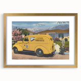 Vintage H.T. Kitchens Plumbing Van Poster - Retro Service Art