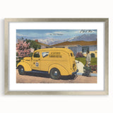 Vintage H.T. Kitchens Plumbing Van Poster - Retro Service Art