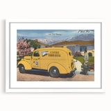Vintage H.T. Kitchens Plumbing Van Poster - Retro Service Art