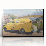 Vintage H.T. Kitchens Plumbing Van Poster - Retro Service Art