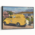 Vintage H.T. Kitchens Plumbing Van Poster - Retro Service Art