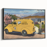 Vintage H.T. Kitchens Plumbing Van Poster - Retro Service Art